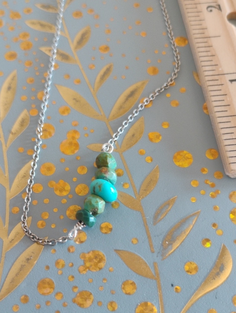 Grade A Kingman Turquoise Necklace - Picture 7 of 8